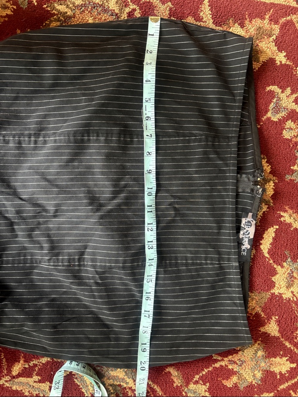 Lip Service Gangsta Pranksta vintage Black Pinstripe Pencil hobble Skirt - Picture 5 of 6